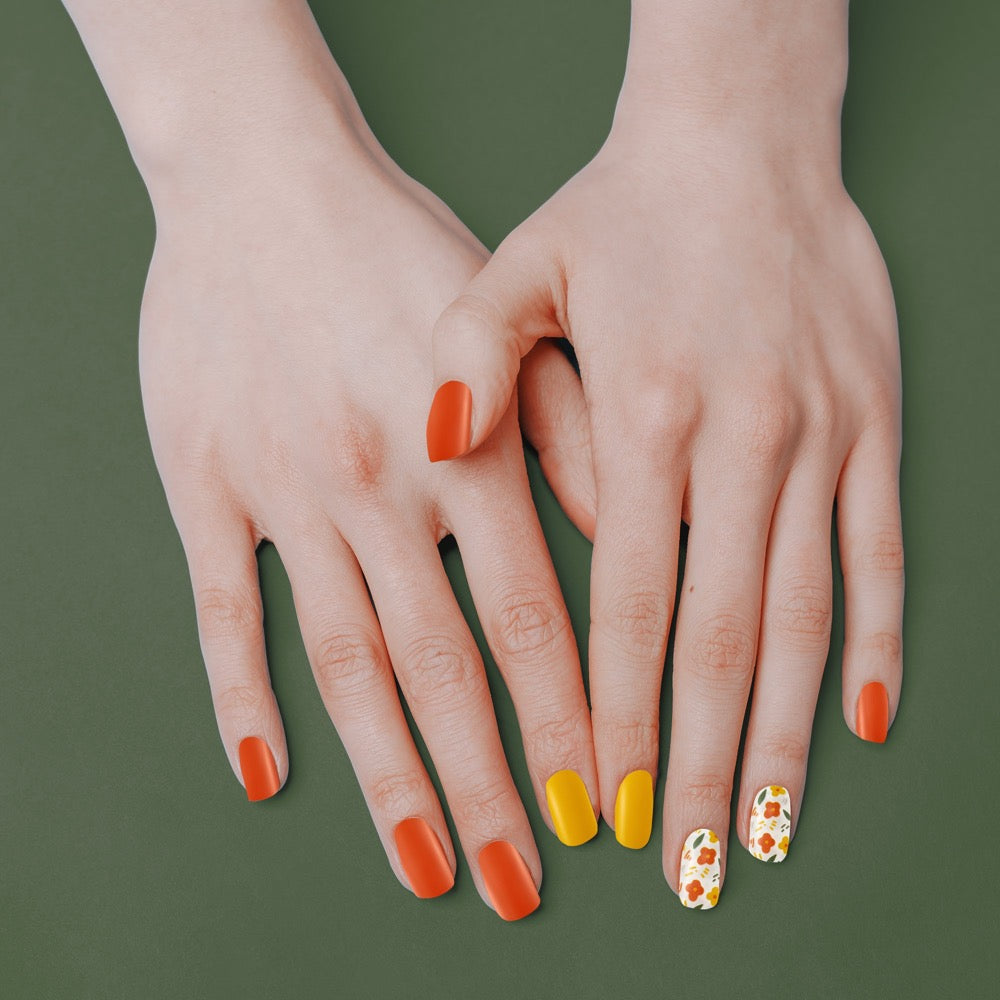 Orange Gelb bestnageldesign nagelstickers