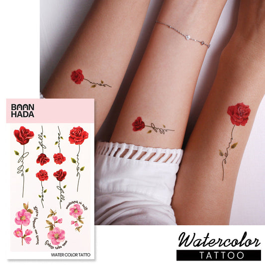 wasserdicht Tattoo Aufkleber Rose