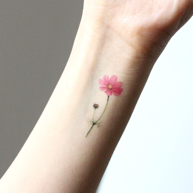 Temporäre Tattoos Frauen Bunt Winde Erbsenblume Edelwicke Fake Tattoos Blumen Hand